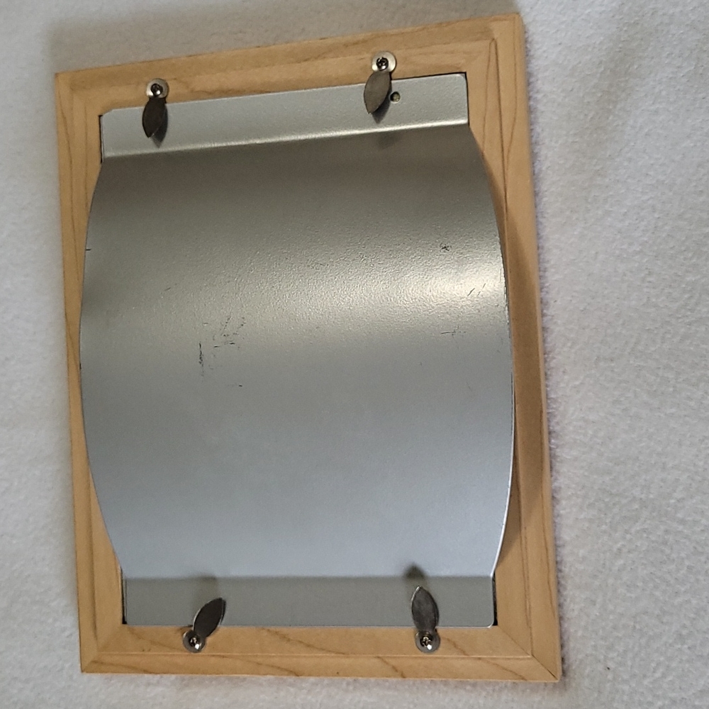Maple Wood Picture Frame Hologram 3-D Curved Contemporary Vintage Deco 8.5 x 6.5 - Picture 6 of 8
